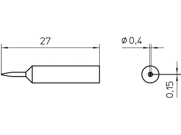 Weller XNT 1SC Soldeerpunt Beitelvorm Grootte soldeerpunt 0.4 mm Lengte soldeerpunt: 27 mm Inhoud: 1 stuk(s)