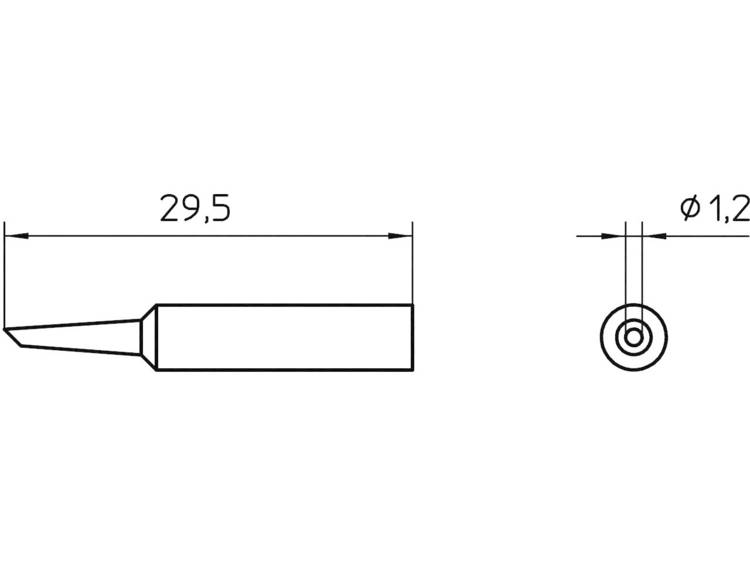 Weller XNT 4 Soldeerpunt Ronde vorm, afgeschuind 45Â° Grootte soldeerpunt 1.2 mm Inhoud: 1 stuk(s)