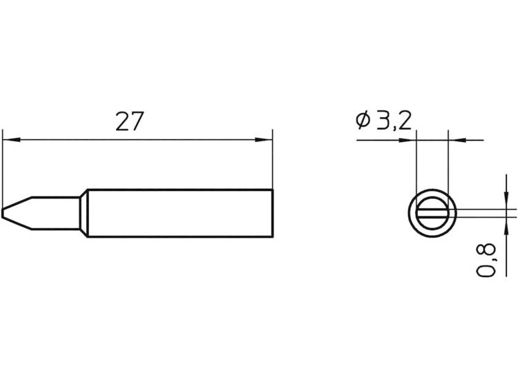 Weller XNT C Soldeerpunt Beitelvorm Grootte soldeerpunt 3.2 mm Inhoud: 1 stuk(s)