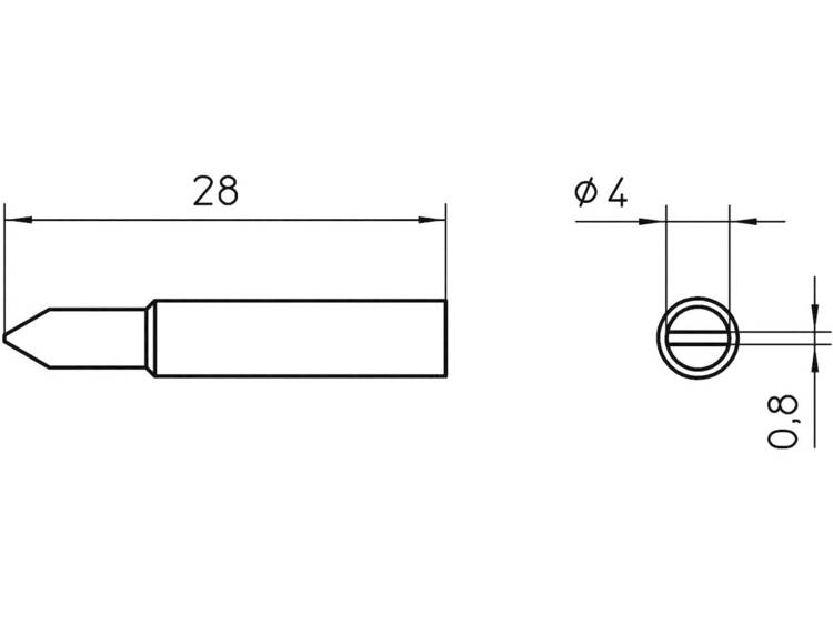 Weller XNT D Soldeerpunt Beitelvorm Grootte soldeerpunt 4 mm Inhoud: 1 stuk(s)