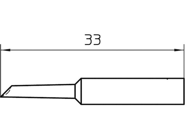 Weller XNT GW Soldeerpunt Afgeschuind 45Â° Grootte soldeerpunt 2 mm Lengte soldeerpunt: 33 mm Inhoud: 1 stuk(s)