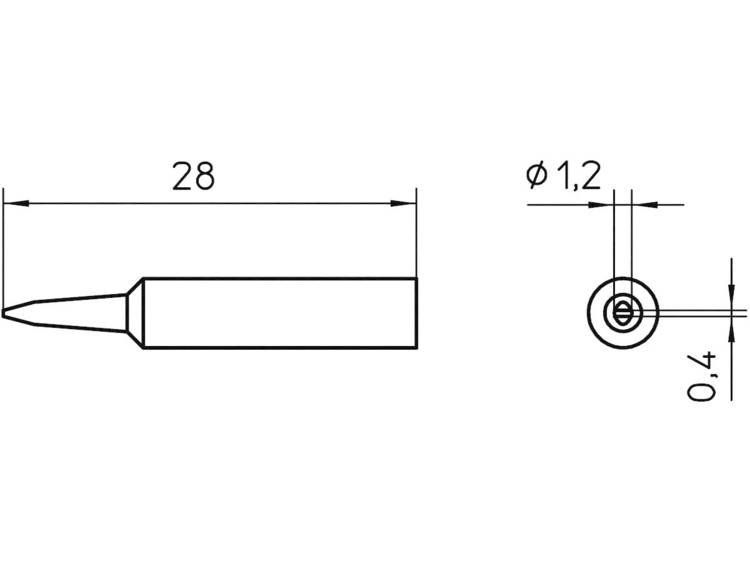 Weller XNT K Soldeerpunt Beitelvorm Grootte soldeerpunt 1.2 mm Inhoud: 1 stuk(s)