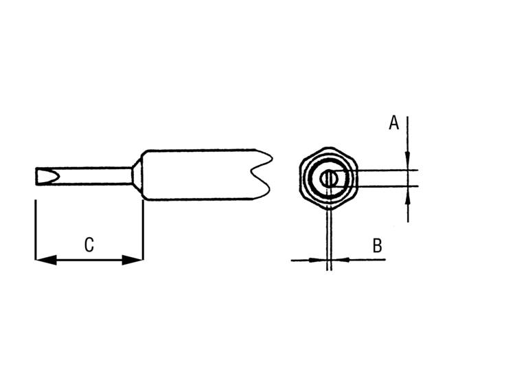 Weller NT H Soldeerpunt Beitelvorm Grootte soldeerpunt 0.8 mm Inhoud: 1 stuk(s)