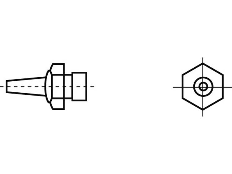 Weller R02 Hetelucht mondstuk Heteluchtmondstuk Grootte soldeerpunt 0.8 mm Inhoud: 1 stuk(s)