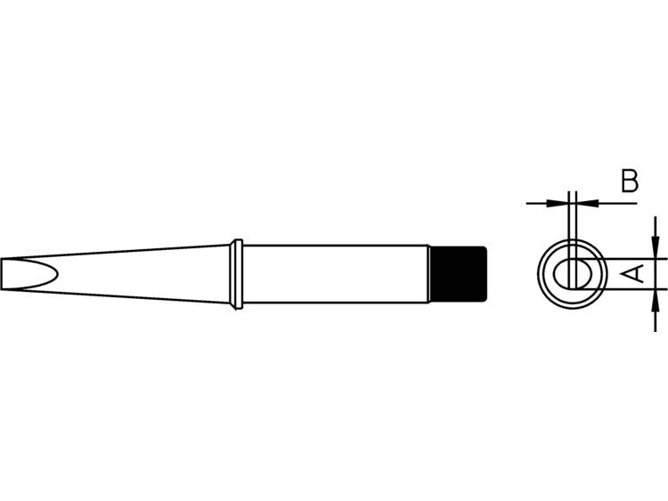 Weller 4CT6D8-1 Soldeerpunt Beitelvorm, recht Grootte soldeerpunt 5 mm Inhoud: 1 stuk(s)