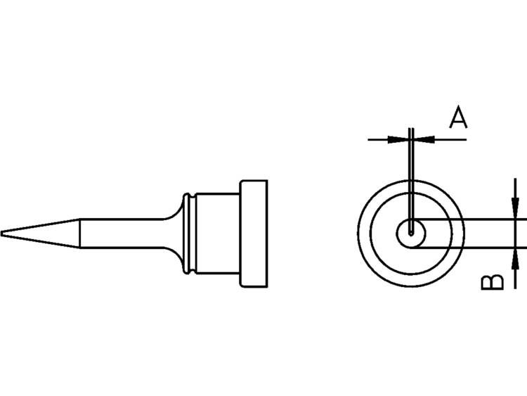 Weller LT-1S Soldeerpunt Ronde vorm, lang Grootte soldeerpunt 0.2 mm Inhoud: 1 stuk(s)