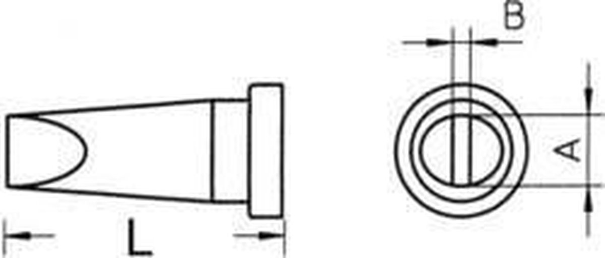 Weller LT-A Soldeerpunt Beitelvorm, recht Grootte soldeerpunt 1.6 mm Inhoud: 1 stuk(s)