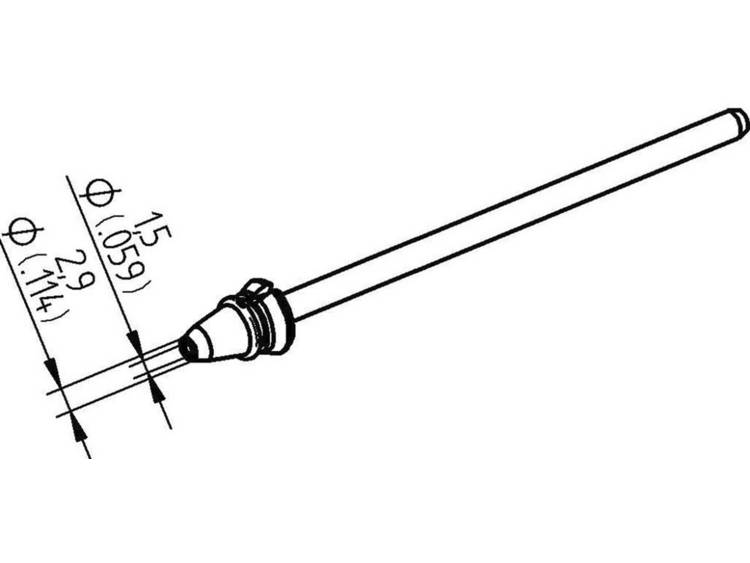 Ersa 0742ED1529H/SB Desoldeerpunt Conisch Lengte soldeerpunt: 79.25 mm Inhoud: 1 stuk(s)