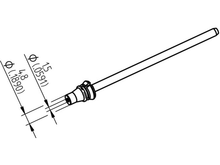 Ersa 0742ED1548H/SB Desoldeerpunt Conisch Lengte soldeerpunt: 79.25 mm Inhoud: 1 stuk(s)