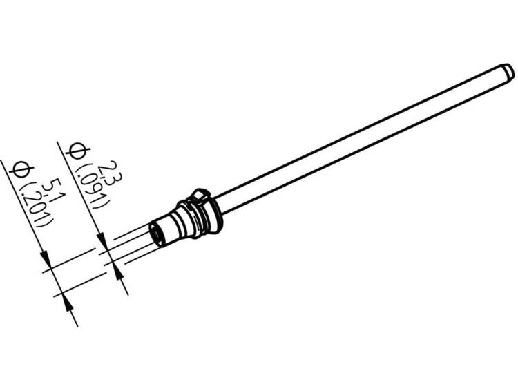 Ersa 0742ED2351H/SB Desoldeerpunt Conisch Lengte soldeerpunt: 79.25 mm Inhoud: 1 stuk(s)