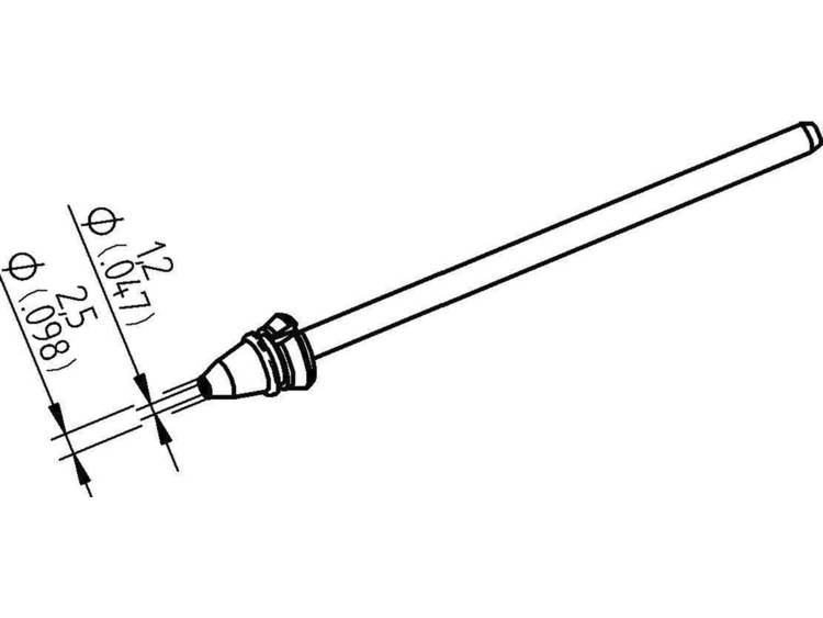 Ersa 0742ED1225H/SB Desoldeerpunt Conisch Lengte soldeerpunt: 79.25 mm Inhoud: 1 stuk(s)