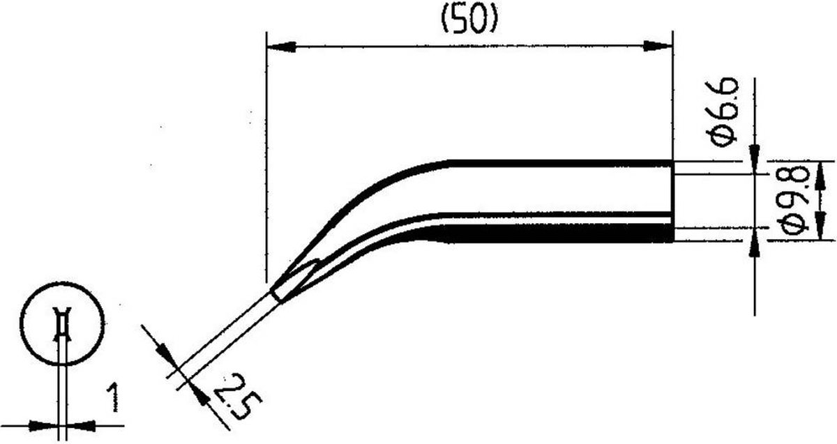 Ersa 0832WD Soldeerpunt Beitelvorm, gebogen Inhoud: 1 stuk(s)