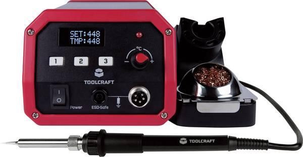 TOOLCRAFT ST-50D Soldeerstation Digitaal 50 W 150 tot 450 Â°C Incl. soldeerpunt