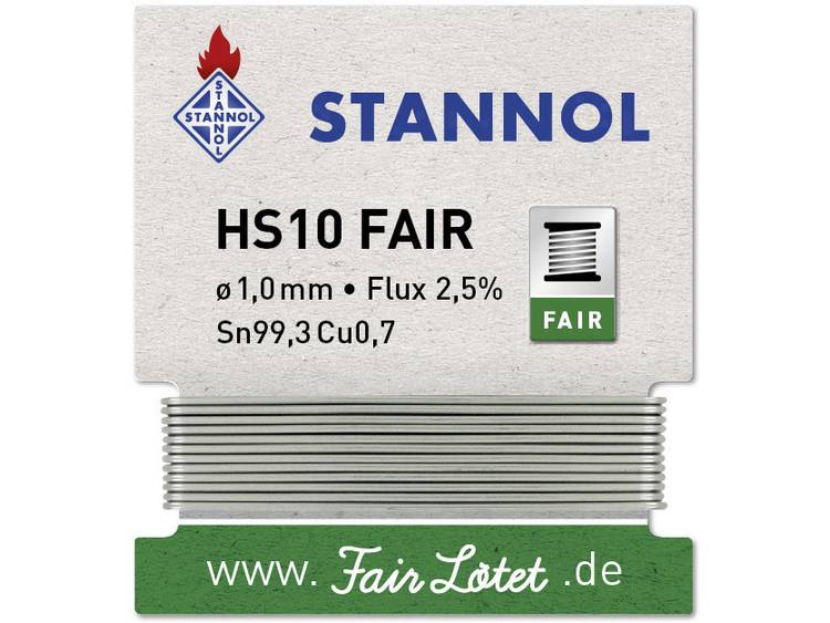 Stannol HS10-Fair Soldeertin Wikkel Sn99.3Cu0.7 5 g 1.0 mm