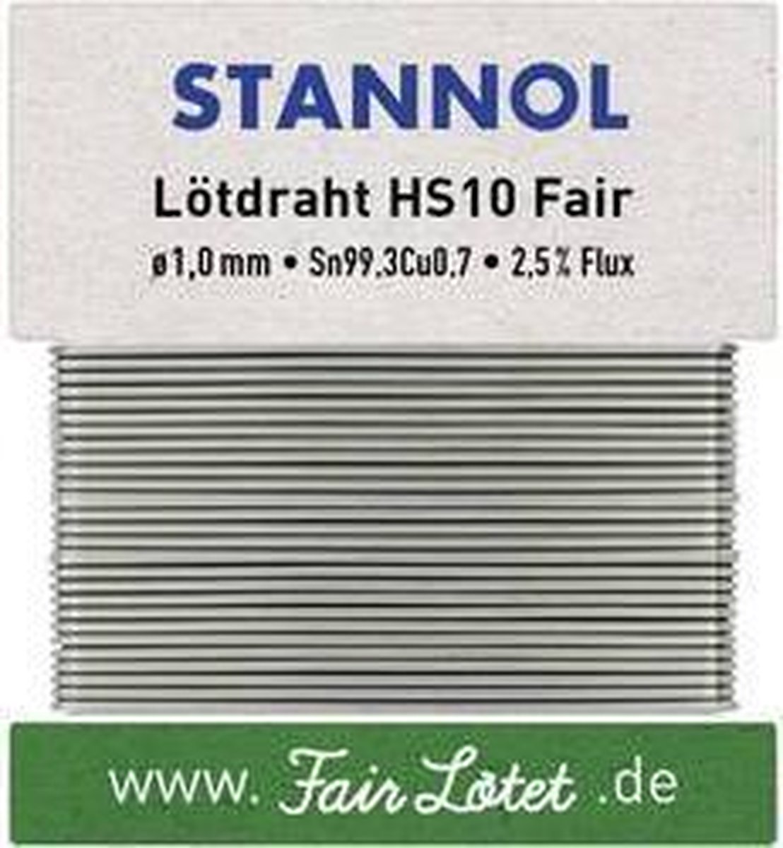 Stannol HS10Fair Soldeertin, loodvrij Loodvrij Sn99.3Cu0.7 30 g 1.0 mm