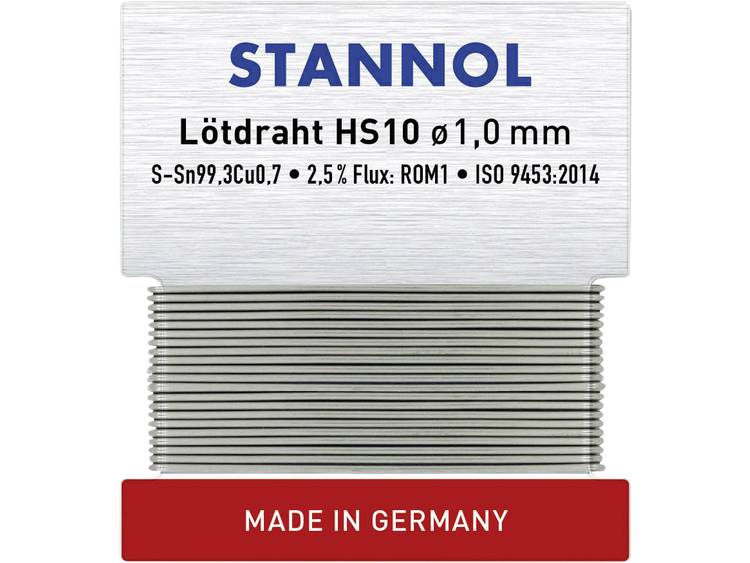 Stannol HS10 Soldeertin, loodvrij Loodvrij Sn0.7Cu 6 g 1.0 mm