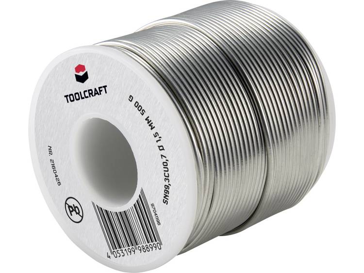 TOOLCRAFT Soldeertin, loodvrij Sn99.3Cu0.7 500 g