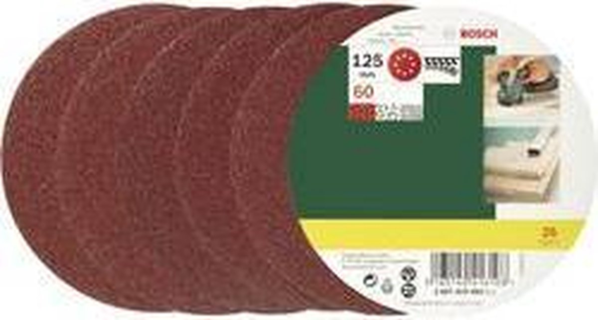 Bosch 2607019494 Excenterschuurpapier Met klittenband, Geperforeerd Korrelgrootte 120 (Ã) 125 mm 25 stuk(s)