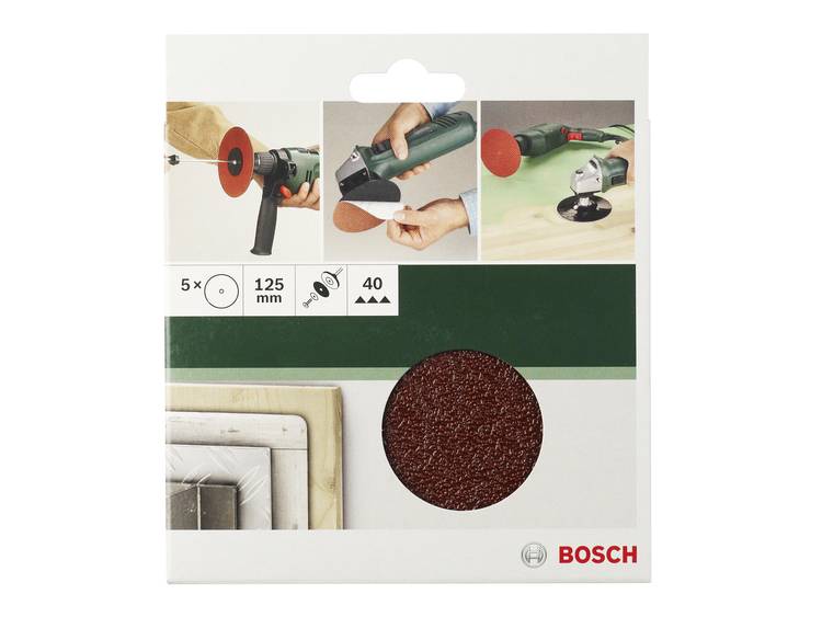 Bosch 2609256B48 Schuurpapier voor schuurschijf Ongeperforeerd Korrelgrootte 40 (Ã) 125 mm 5 stuk(s)