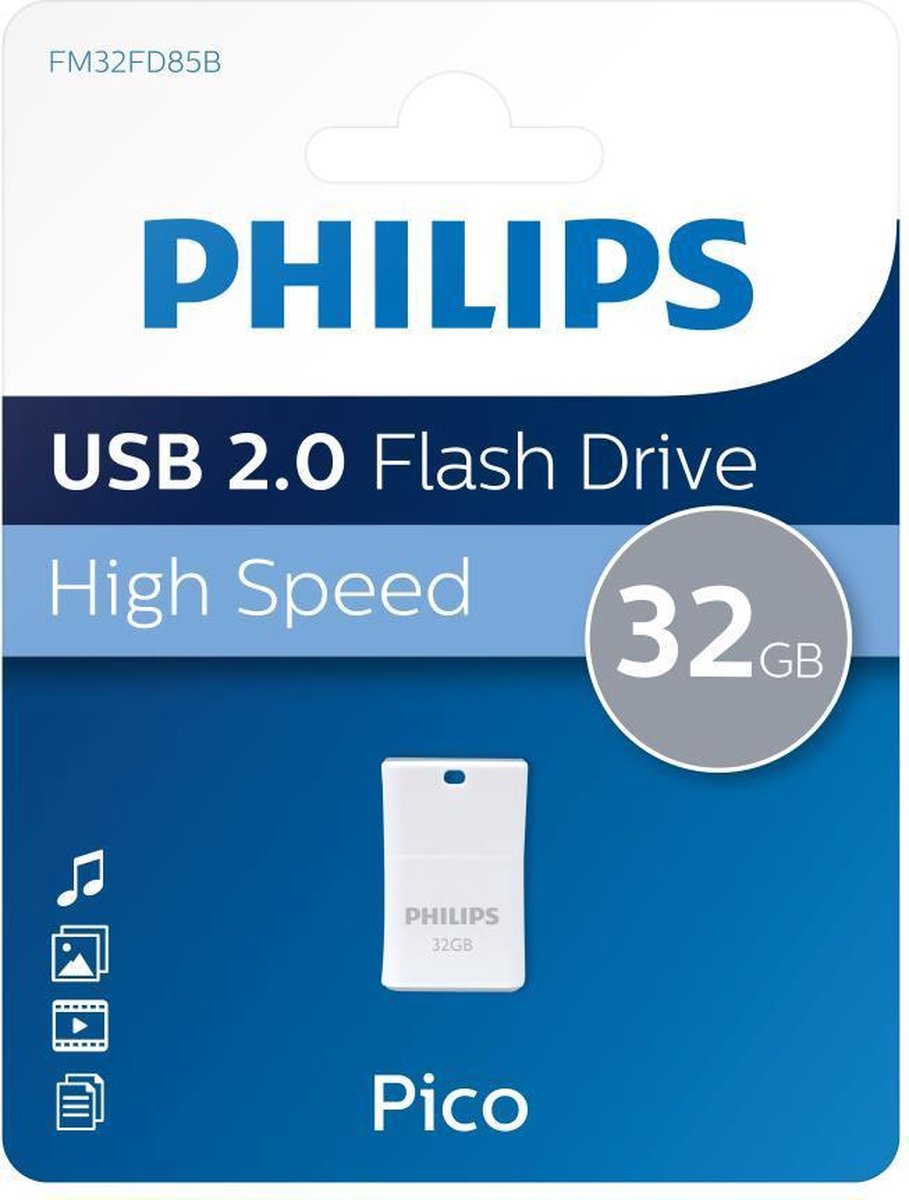 Philips FM32FD85B USB flash drive 32 GB USB Type-A 2.0 - Wit