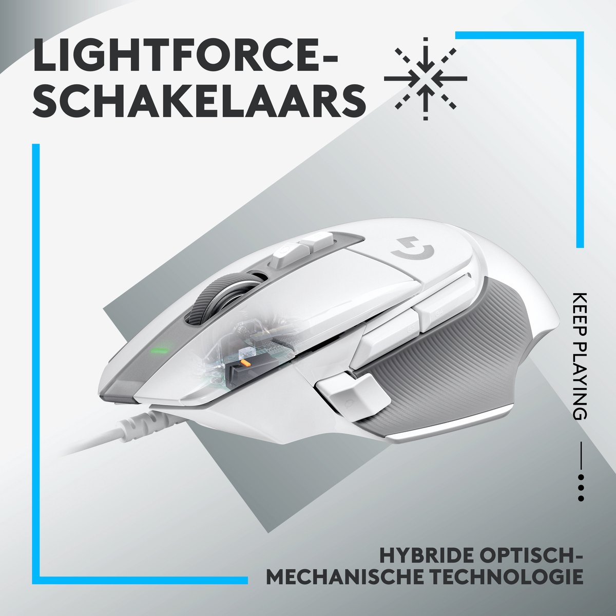 Logitech G G502 X Bedraad Wit