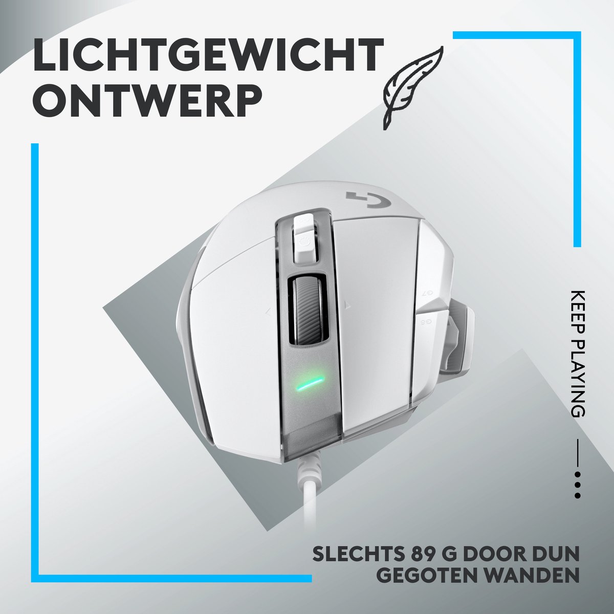 Logitech G G502 X Bedraad Wit