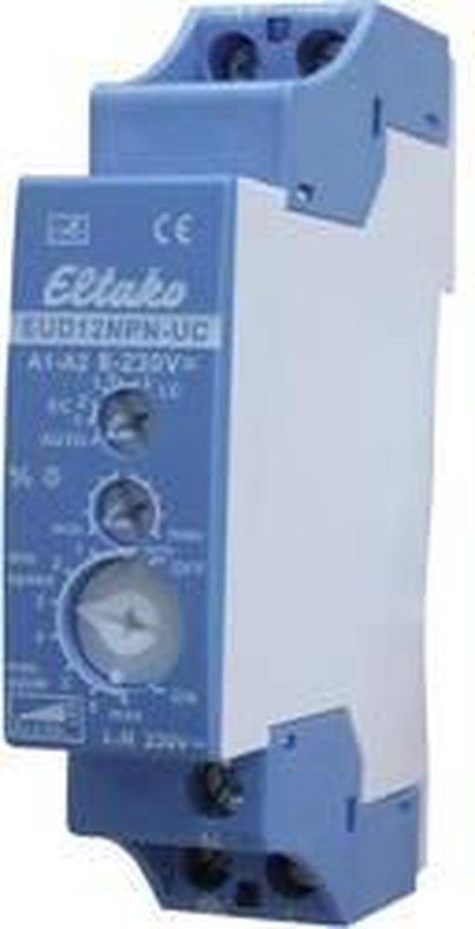 Eltako EUD12NPN-UC DIN-rail dimmer Geschikt voor lampen: Gloeilamp, Spaarlamp, Halogeenlamp, TL-buis, LED-lamp Blauw, - Grijs