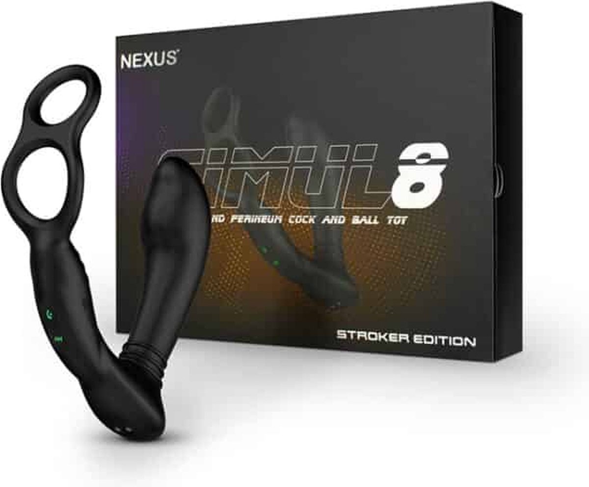 Nexus - Simul8 Vibrerende Anaal Vibrator Met Cockring - Zwart