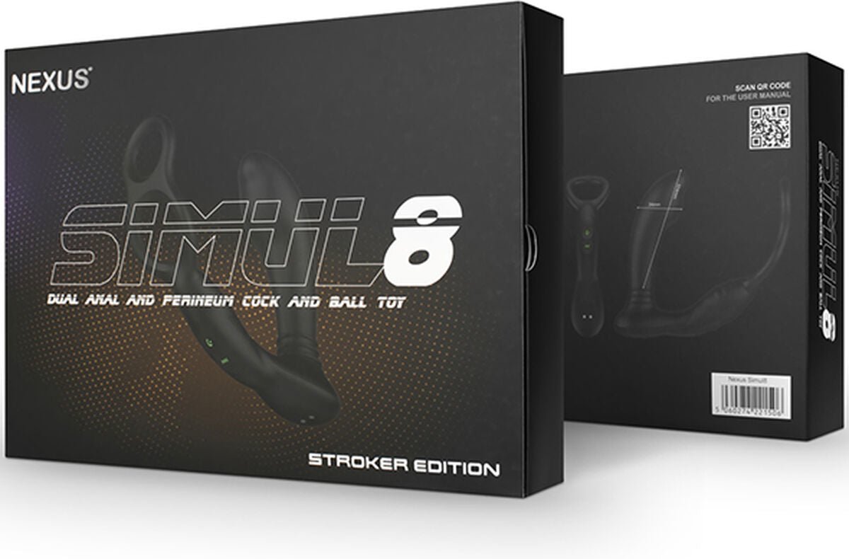 Nexus - Simul8 Vibrerende Anaal Vibrator Met Cockring - Zwart