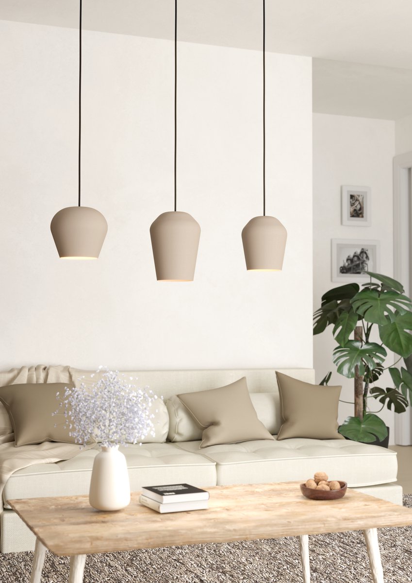 EGLO Cambaito Hanglamp - Zwart - Beige