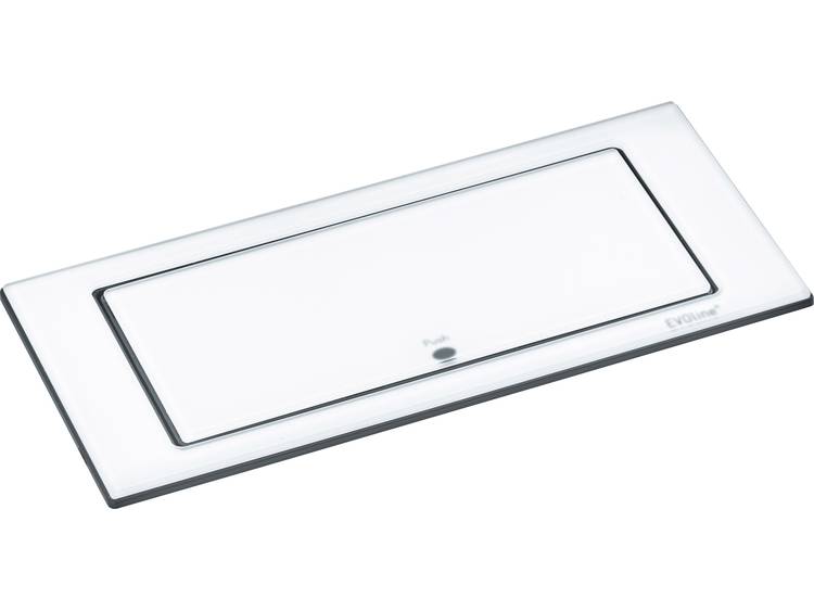 1592.7100.2000 Inbouwstekkerdoos 2-voudig (mat),Glas Randaarde stekker 1 stuk(s) - Wit