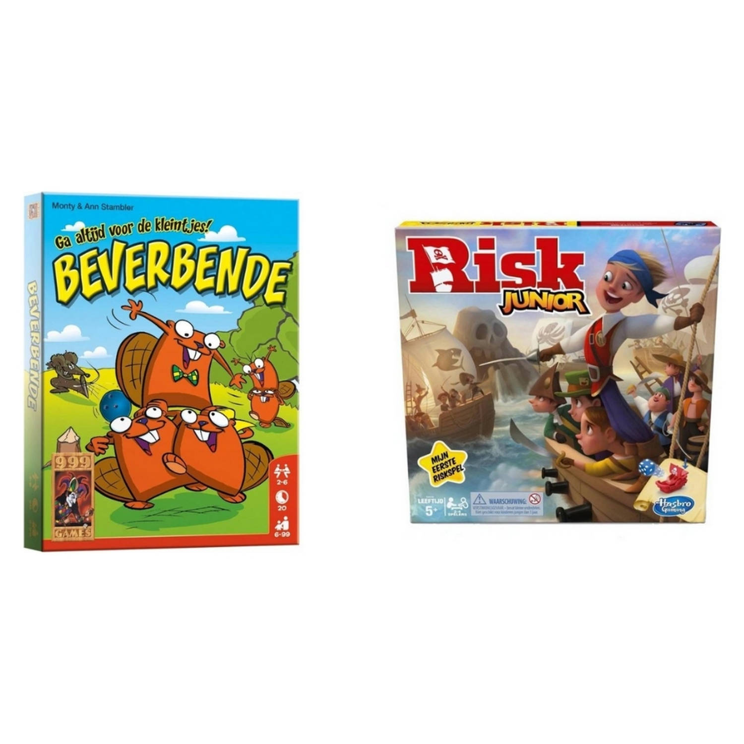 Hasbro Spellenbundel - 2 Stuks - Beverbende & Risk Junior