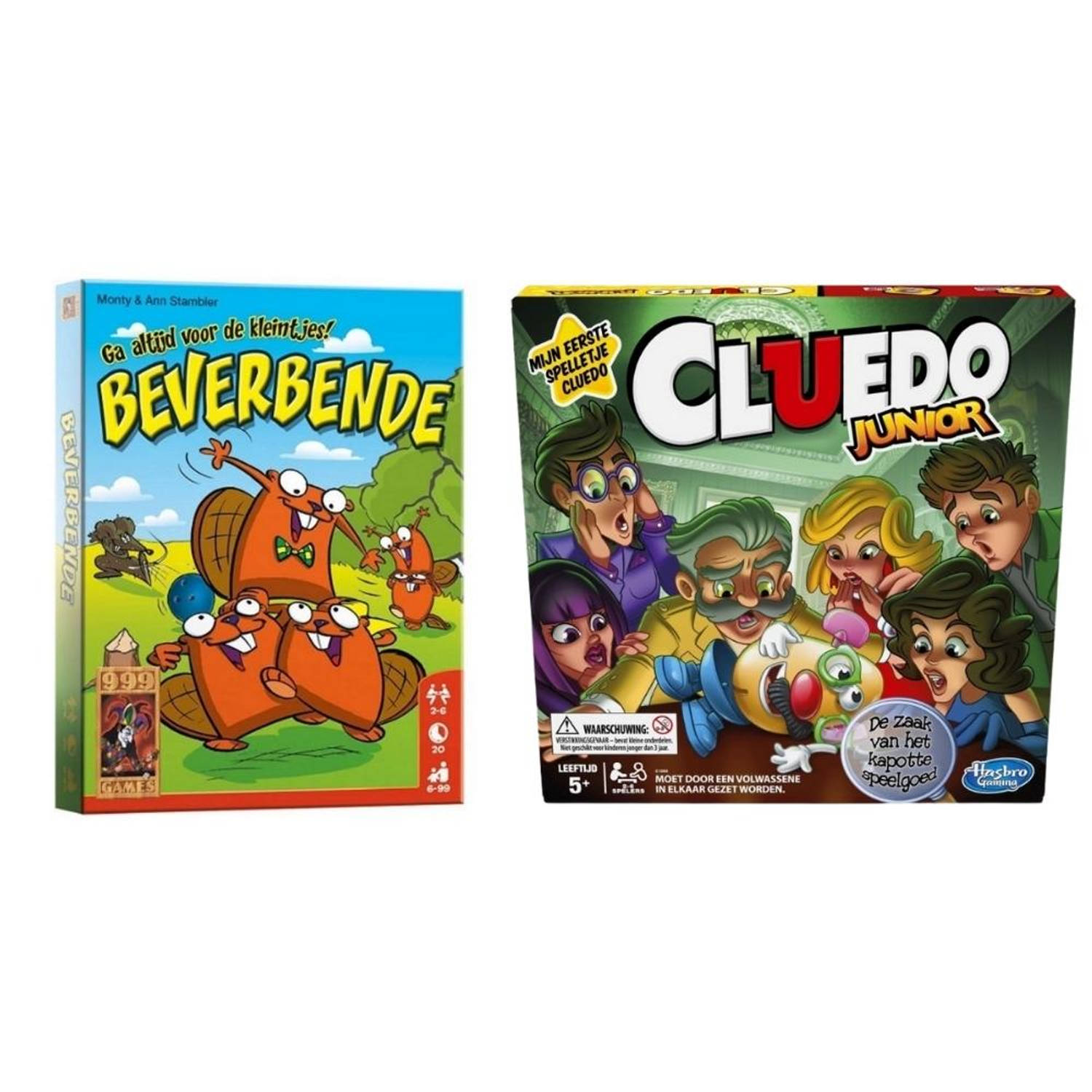 Spellenbundel - 2 Stuks - Beverbende & Cluedo Junior