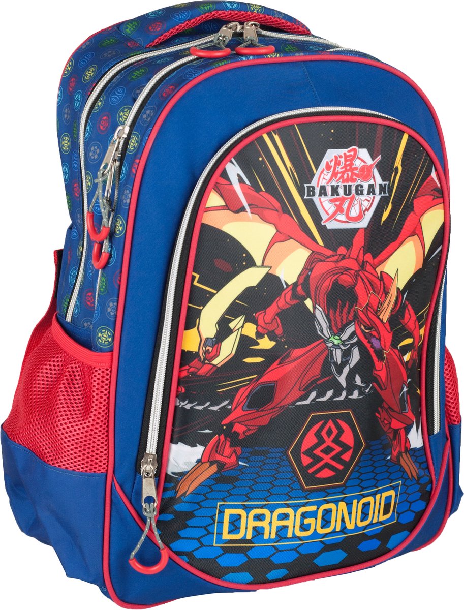 Bakugan Rugzak Dragonoid Jongens 20 X 35 X 46 Cm/rood - Blauw