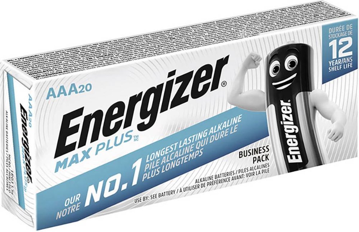 Energizer Batterijen Max Plus Aaa, Pak Van 20 Stuks