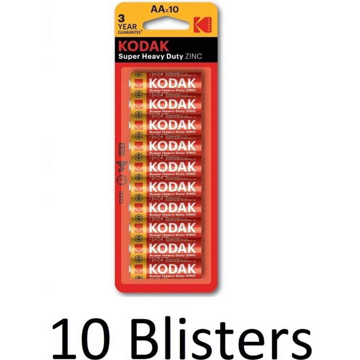 Kodak 100 Stuks (10 Blisters A 10 St) Zinc Super Heavy Duty Aa