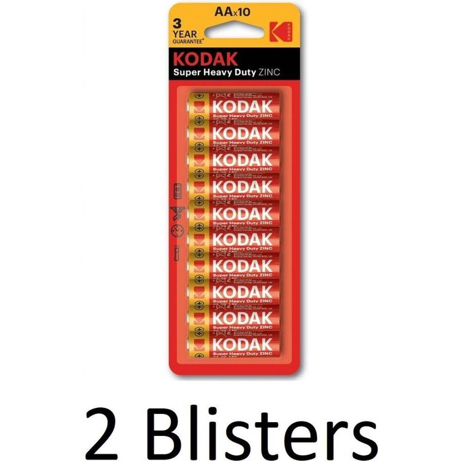 Kodak 20 Stuks (2 Blisters A 10 St) Zinc Super Heavy Duty Aa