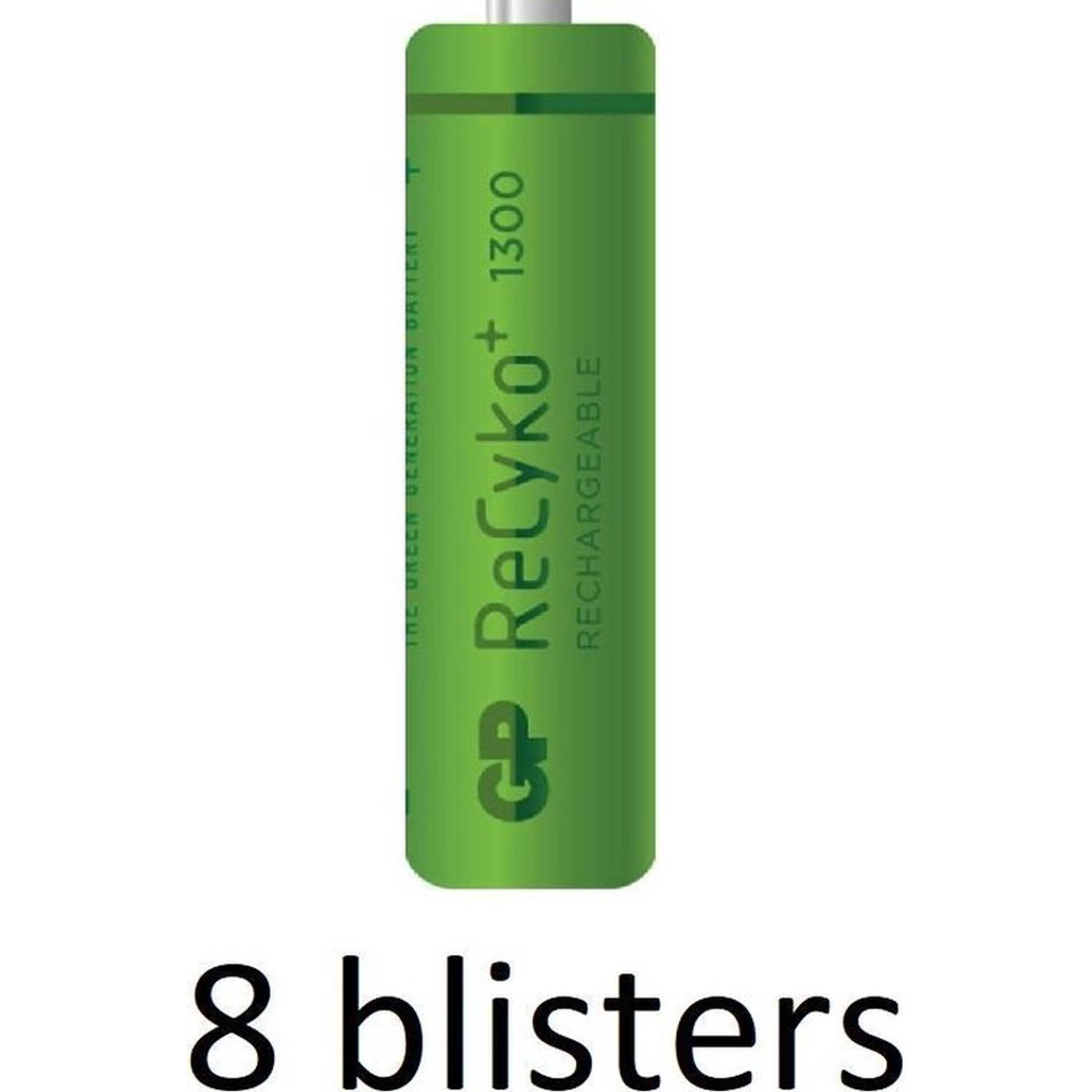 GP 64 Stuks (16 Blisters A 4 St) Recyko+ Rechargeable Nimh Aa/hr06 1300mah