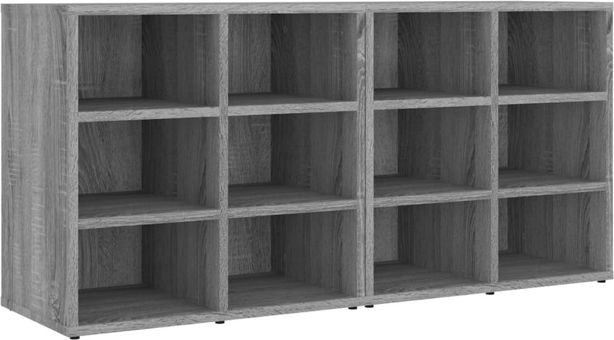 Vidaxl Schoenenkasten 2 St 52,5x30x50 Cm Sonoma Eikenkleurig - Grijs