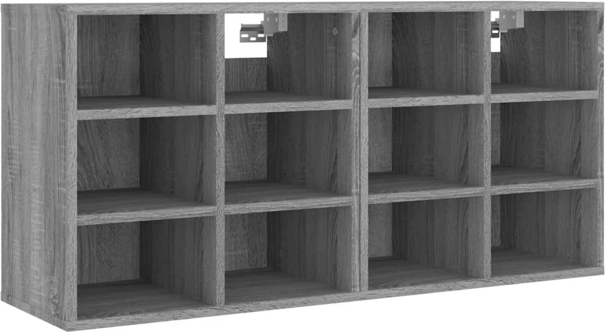 Vidaxl Schoenenkasten 2 St 52,5x30x50 Cm Sonoma Eikenkleurig - Grijs