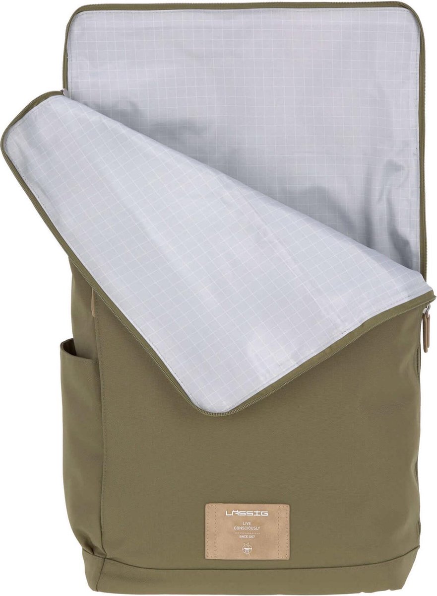 Länssig Luiertas Rolltop Backpack Incl. Verschoningsmatje - Olive