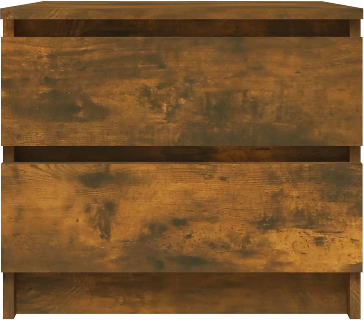 Vidaxl Nachtkastje 50x39x43,5 Cm Bewerkt Hout Gerookt Eikenkleurig - Bruin