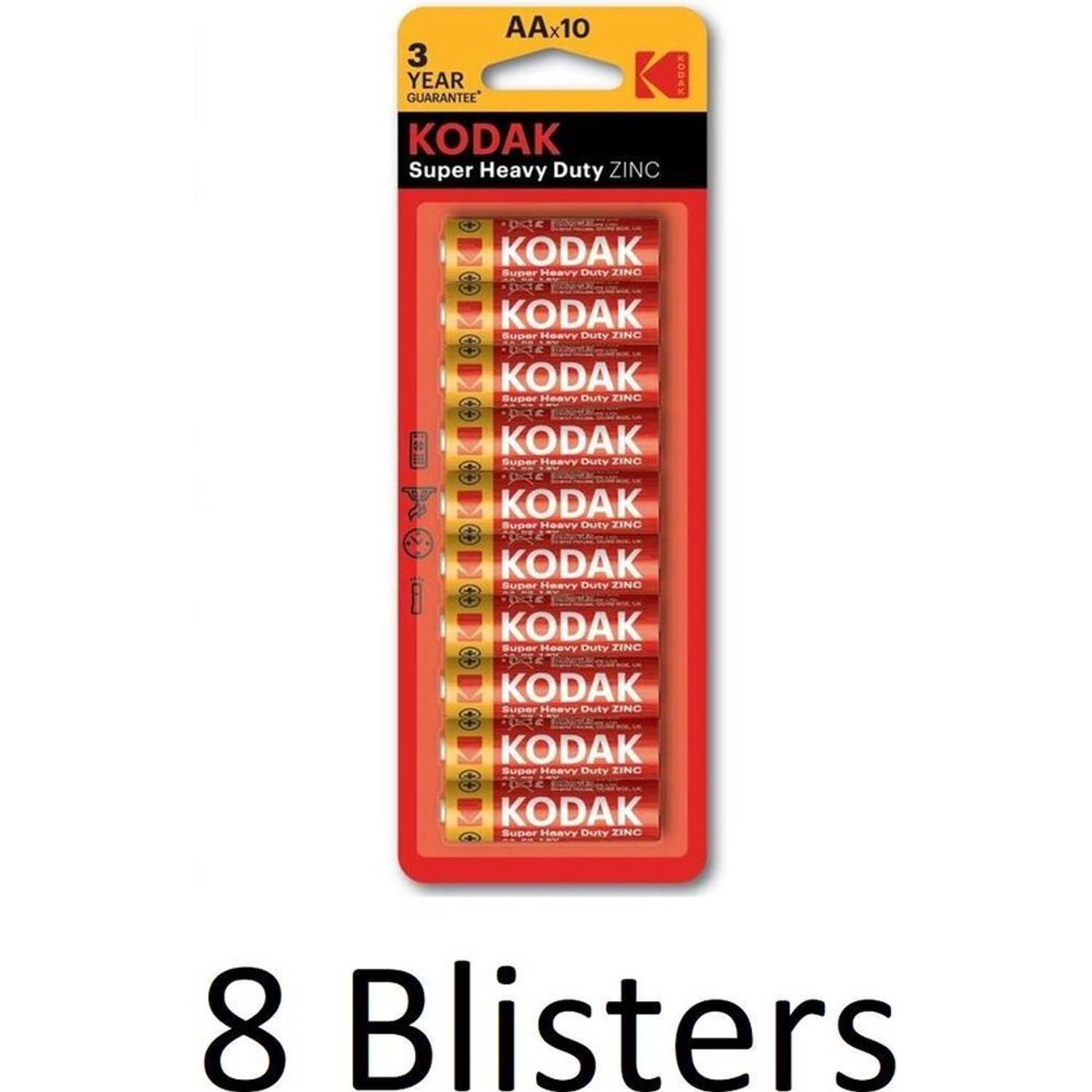 Kodak 80 Stuks (8 Blisters A 10 St) Zinc Super Heavy Duty Aa