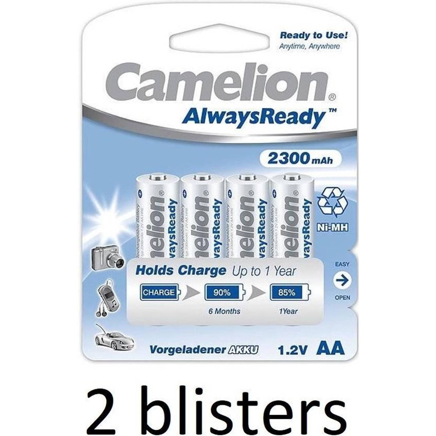 Camelion Aa Oplaadbare Batterijen 2300mah - 8 Stuks