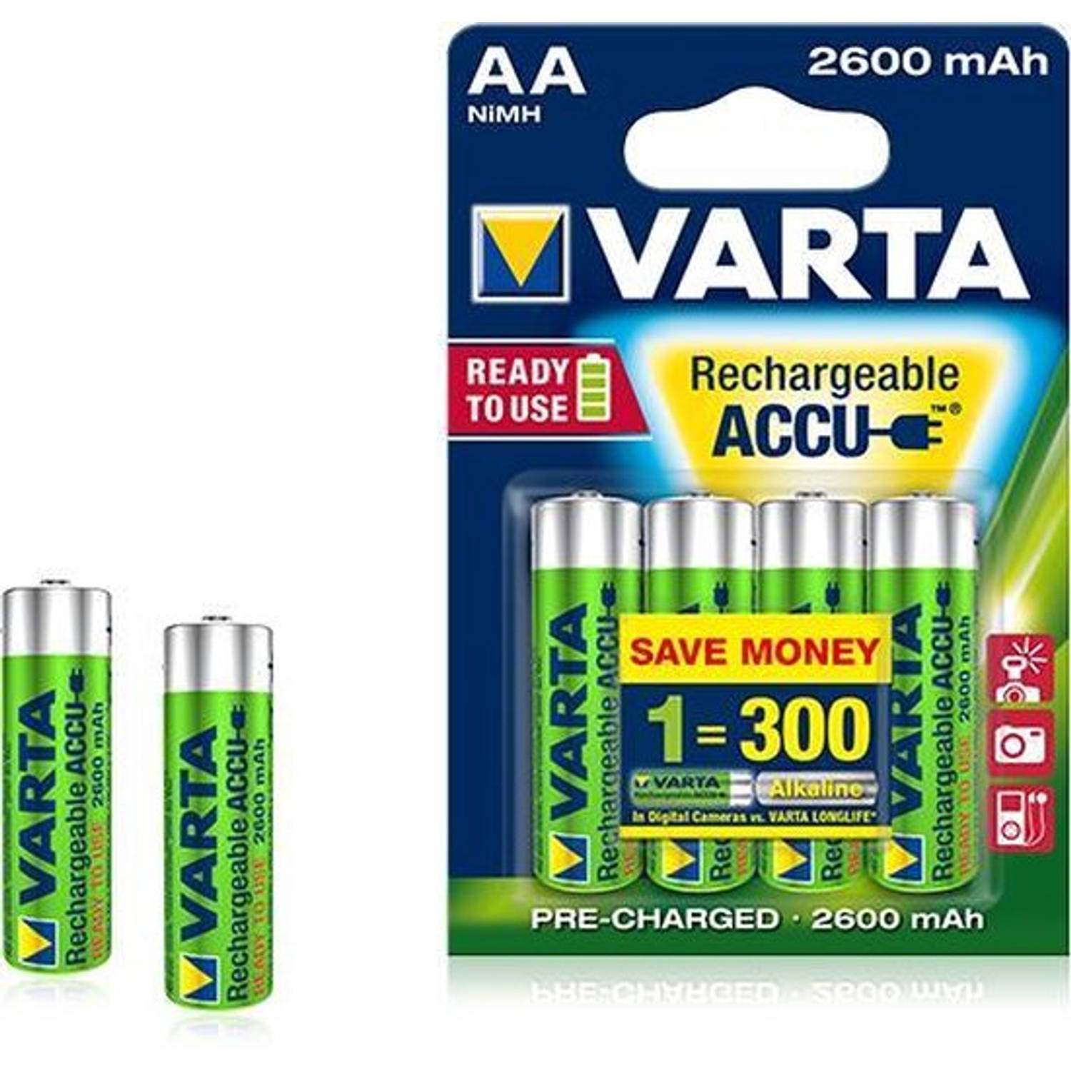 Varta Aa Oplaadbare Batterijen 2600mah