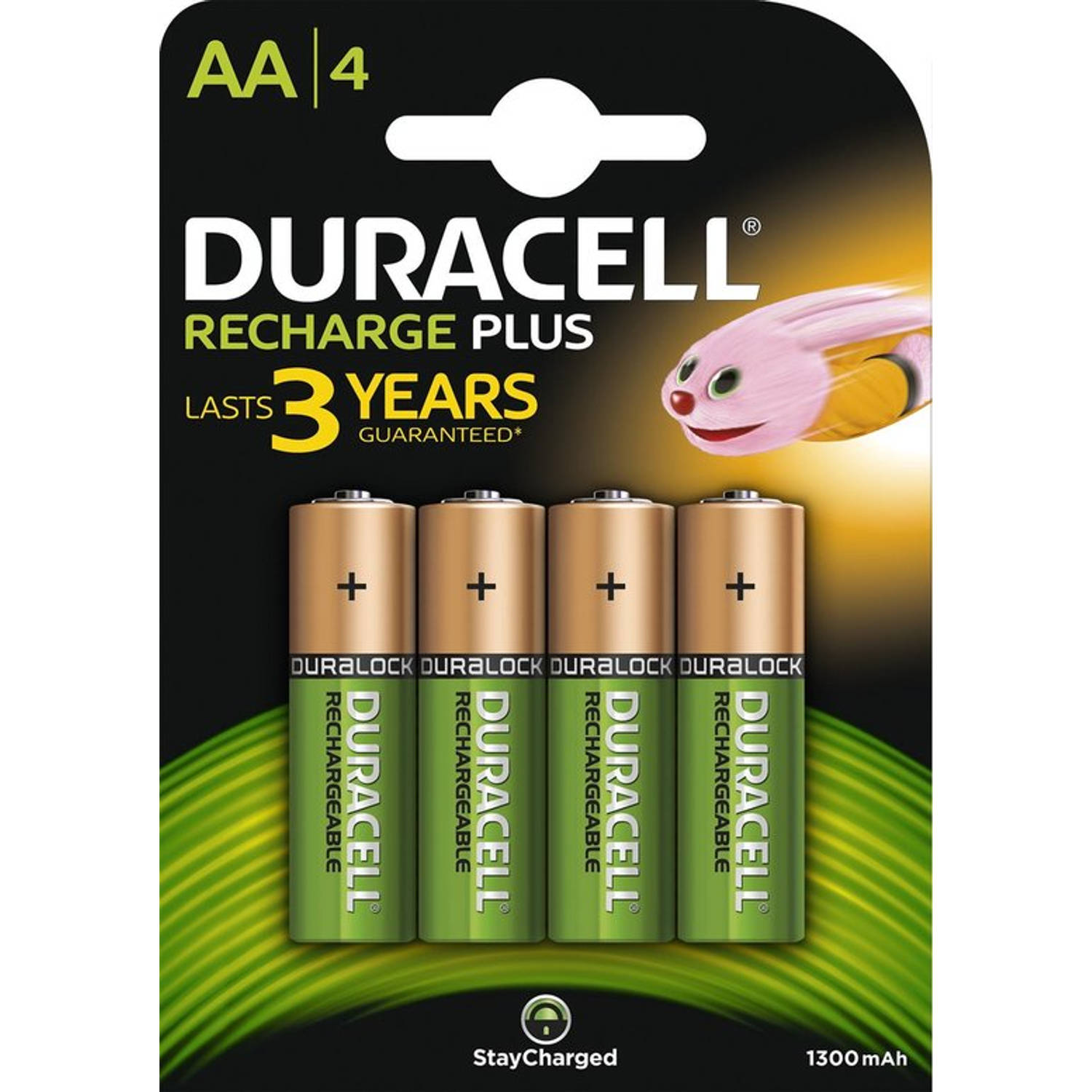 Duracell Drba1300 Recharge Plus Oplaadbare Batterijen - 4 X Aa - 1300 Mah