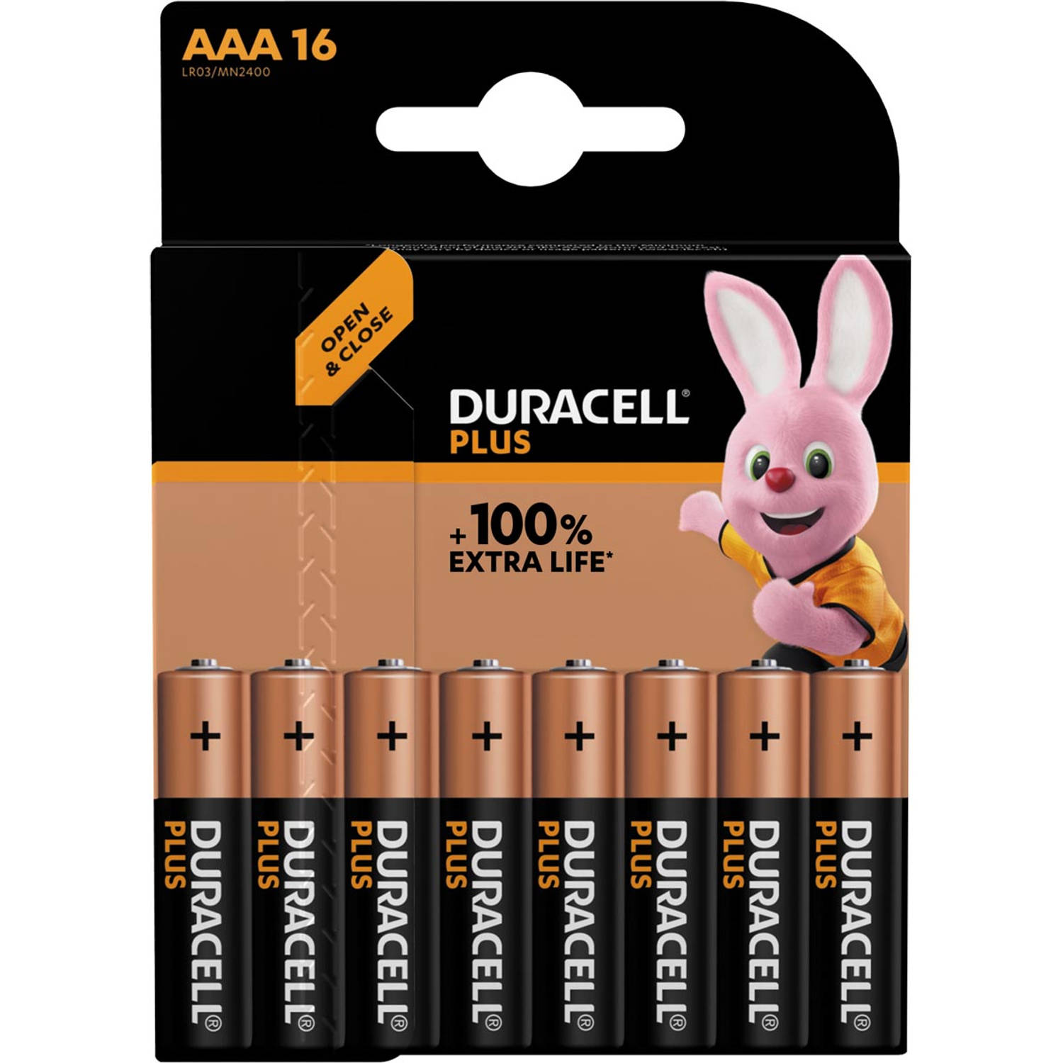 Duracell Batterij Plus 100% Aaa, Blister Van 16 Stuks 10 Stuks