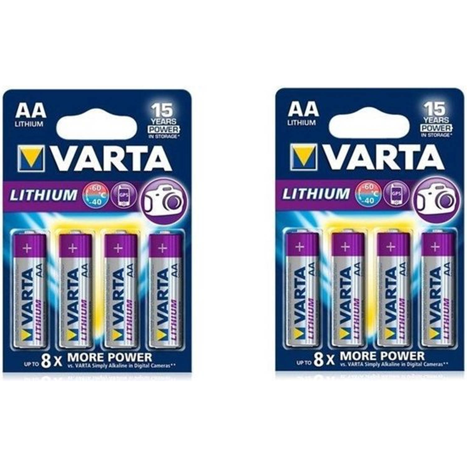 Varta Ultra Lithium Aa Batterijen - 8 Stuks (2 Blisters A 4st)