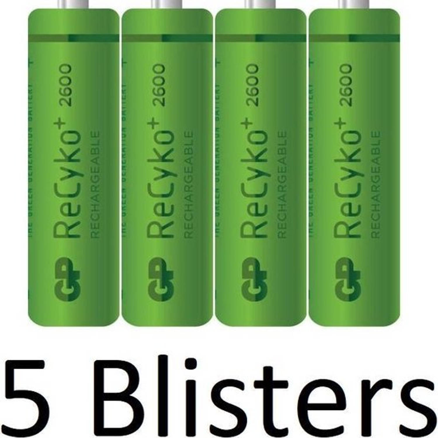 GP 20 Stuks (5 Blisters A 4 St) Recyko+ Rechargeable Nimh Aa/hr06 2600mah