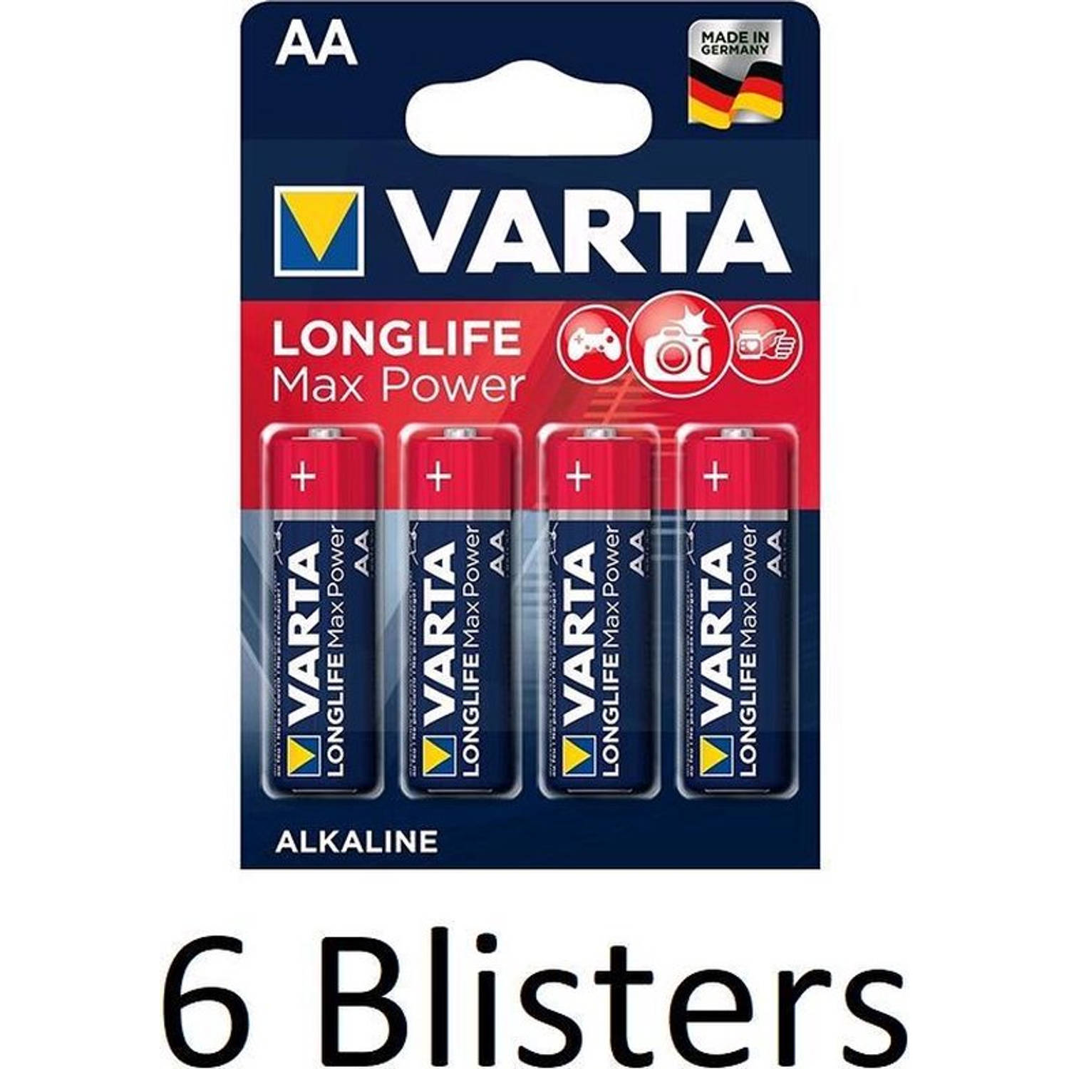 Varta Longlife Max Power Aa Batterijen - 24 Stuks (6 Blisters A 4 St)